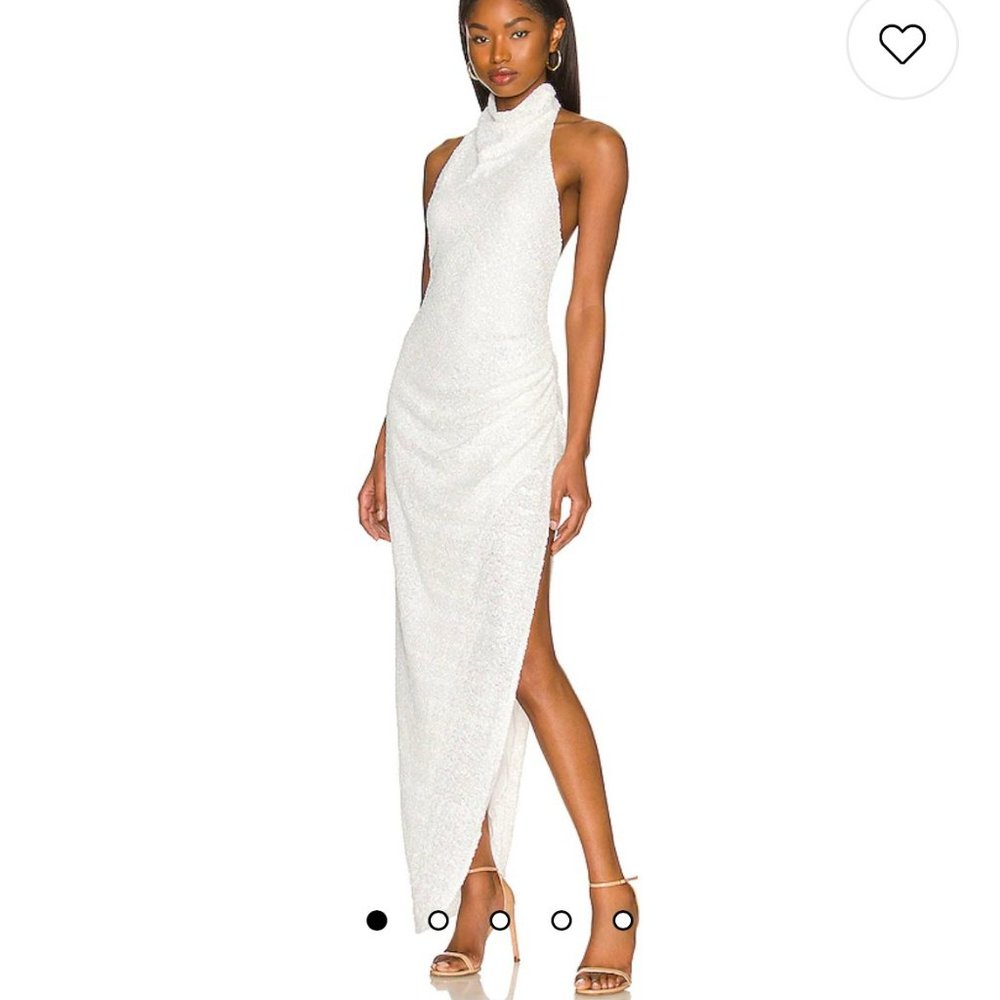 Never Worn - Revolve White Sequin Long Dress - Medium - Picture 1 of 3